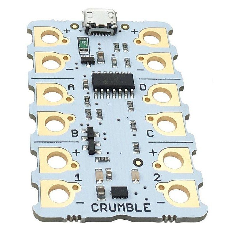 Placa controladora Crumble para proyectos de electrónica educativa